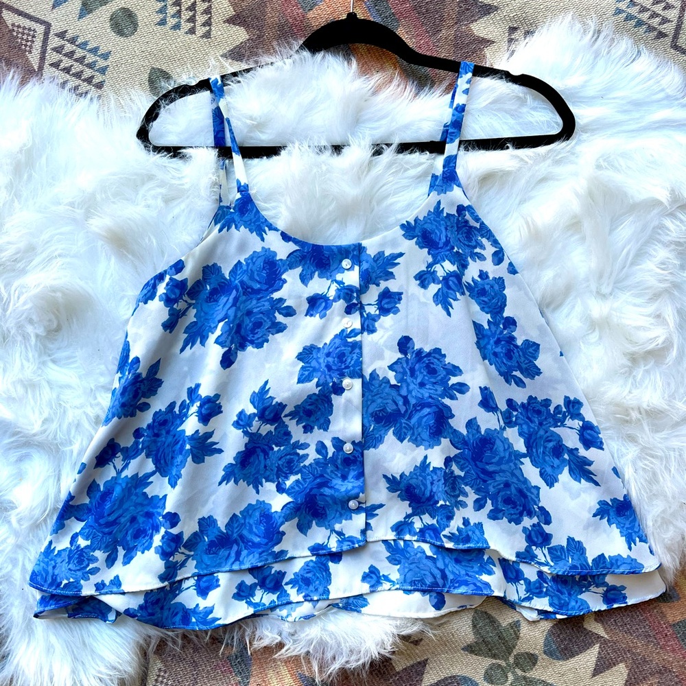 Floral high low tank
